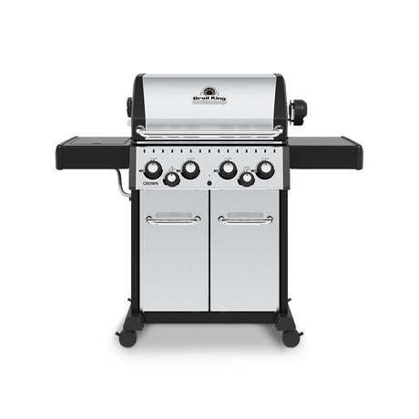 Broil King Crown S 490 Freestanding 4-Burner Gas Grill w/Side Burner & Rotisserie - BK865387