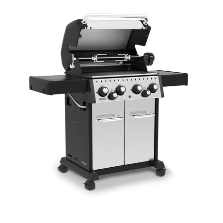 Broil King Crown S 490 Freestanding 4-Burner Gas Grill w/Side Burner & Rotisserie - BK865387