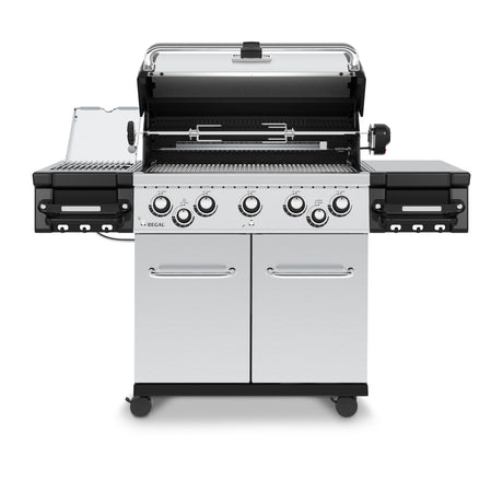 Broil King Regal S 590 Pro 5-Burner Gas Grill - with Infrared Side Burner & Rotisserie" - BK958947