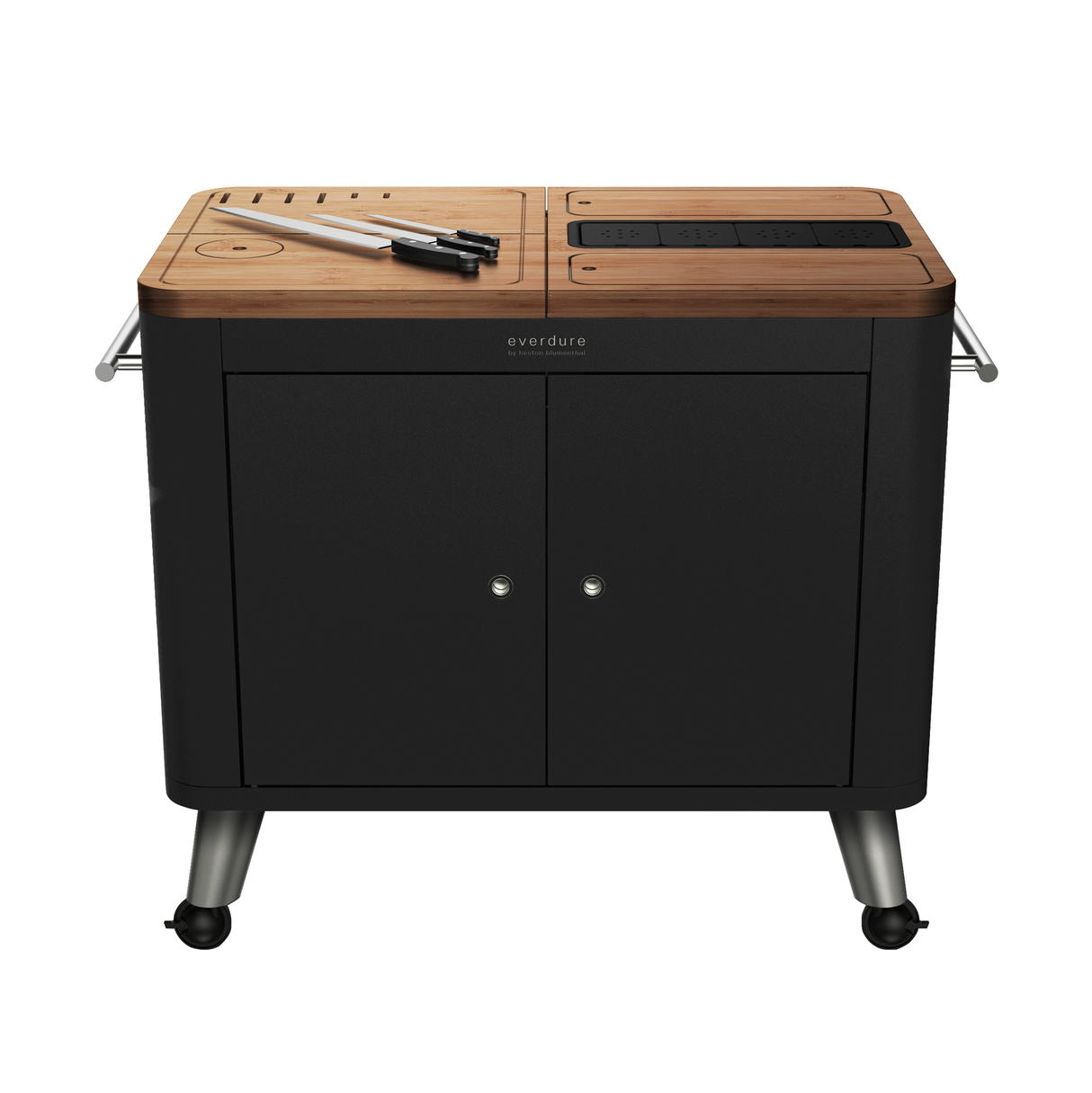 Mobile Preparation Kitchen - Black - HBPKB - Everdure By Heston HBPKB