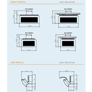 Bromic Tungsten 500 Smart-Heat Patio Heater - Dimensions Sheet