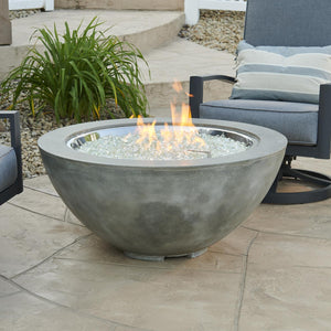 The Outdoor GreatRoom Company Cove 30-Inch Round Gas Fire Pit Bowl - CV-30 - Natural Grey