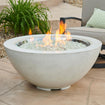 The Outdoor GreatRoom Company Cove 30-Inch Round Gas Fire Pit Bowl - CV-30WT - White - Flames