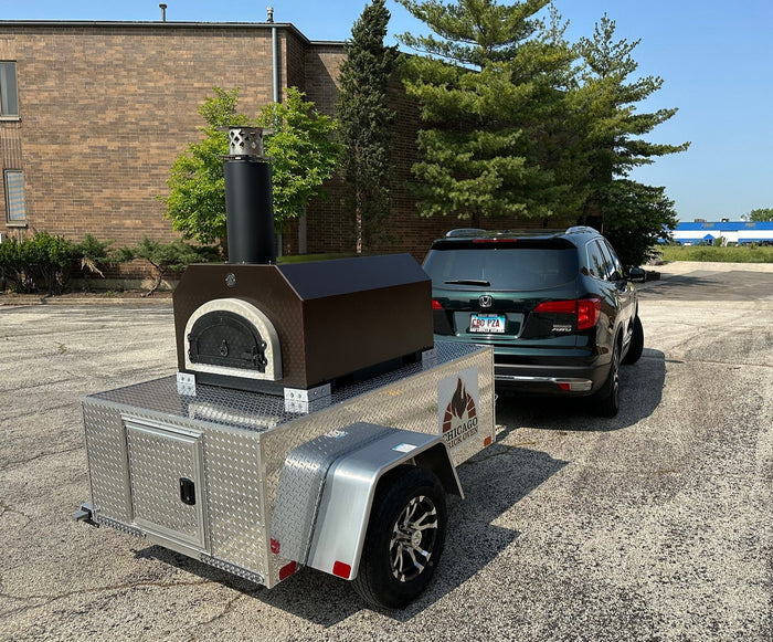 Chicago Brick Oven CBO-750 Tailgater Wood Fired Mobile Pizza Oven Trailer