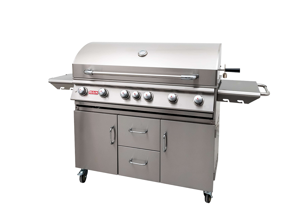 Bull Diablo 46-Inch 6-Burner Built-In Gas Grill with Infrared Rotisserie - 62649