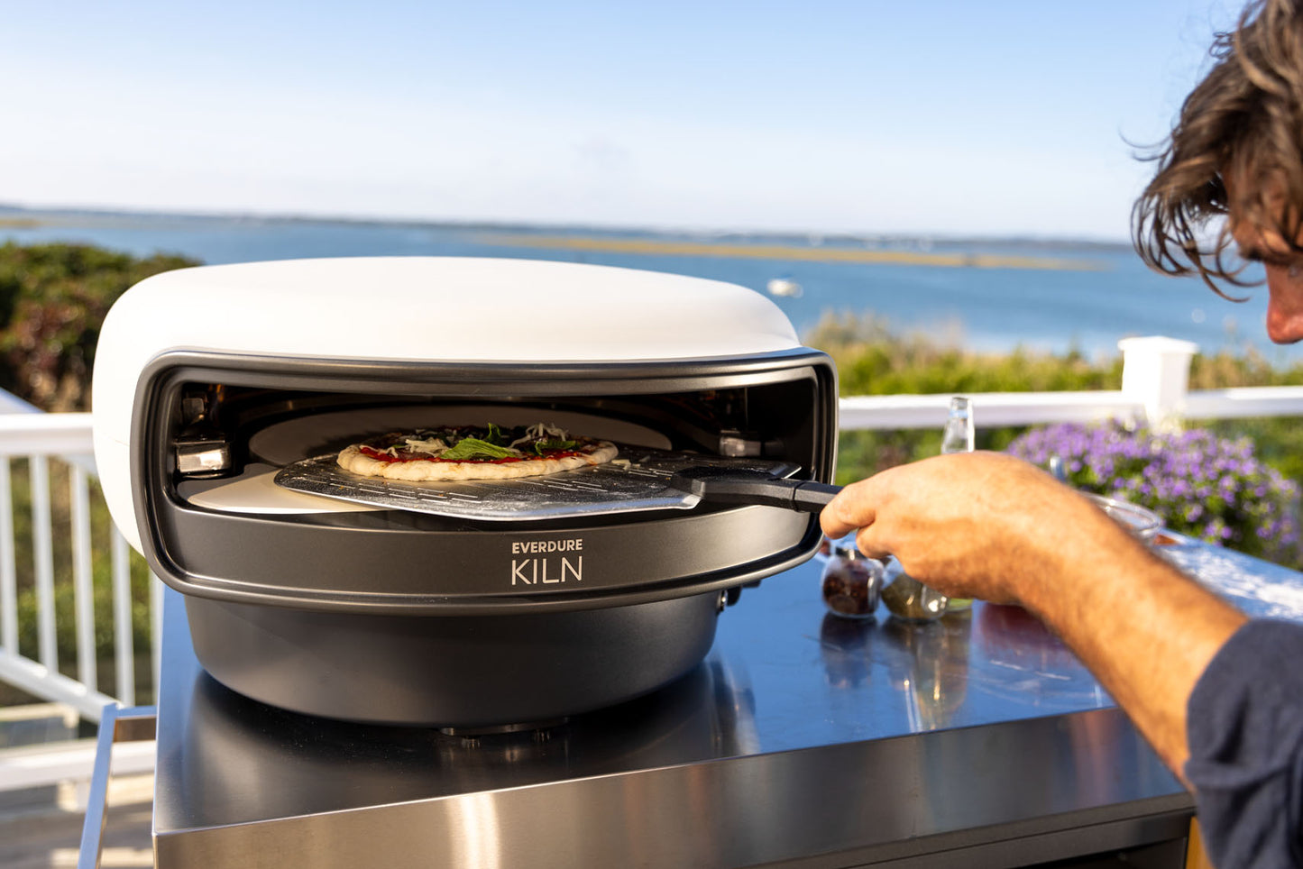 Everdure Kiln R 2-Burner Outdoor Pizza Oven - Stone EKILN2SUS