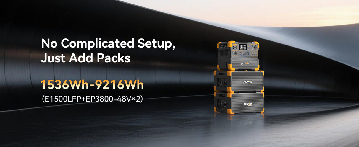 PECRON EP3800-48V Expansion Battery 3840Wh for E1500LFP/ E3600LFP/ E1000LFP/ E2400LFP/ F3000LFP