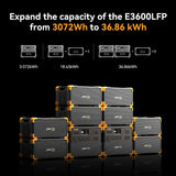 PECRON EP3800-48V Expansion Battery 3840Wh for E1500LFP/ E3600LFP/ E1000LFP/ E2400LFP/ F3000LFP