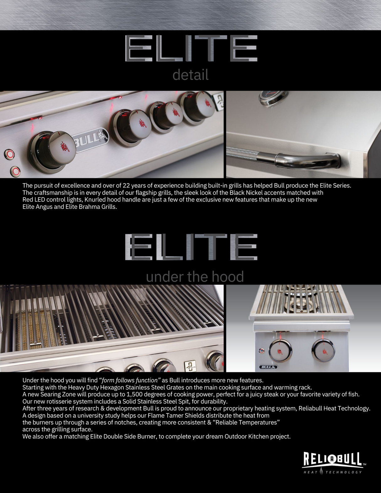 Bull Elite Double Side Burner - 304 Stainless Steel - 40009 - 40009