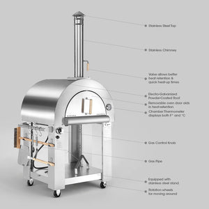 Empava 30-Inch Outdoor Dual Fuel Pizza Oven - PG03 - EMPV-PG03