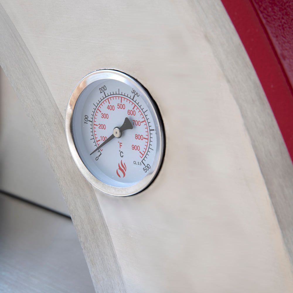 Forno Venetzia Torino 300 - Red -Thermometer Detailed View
