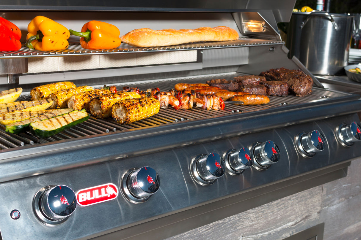 Bull Diablo 46-Inch 6-Burner Built-In Gas Grill with Infrared Rotisserie - 62649