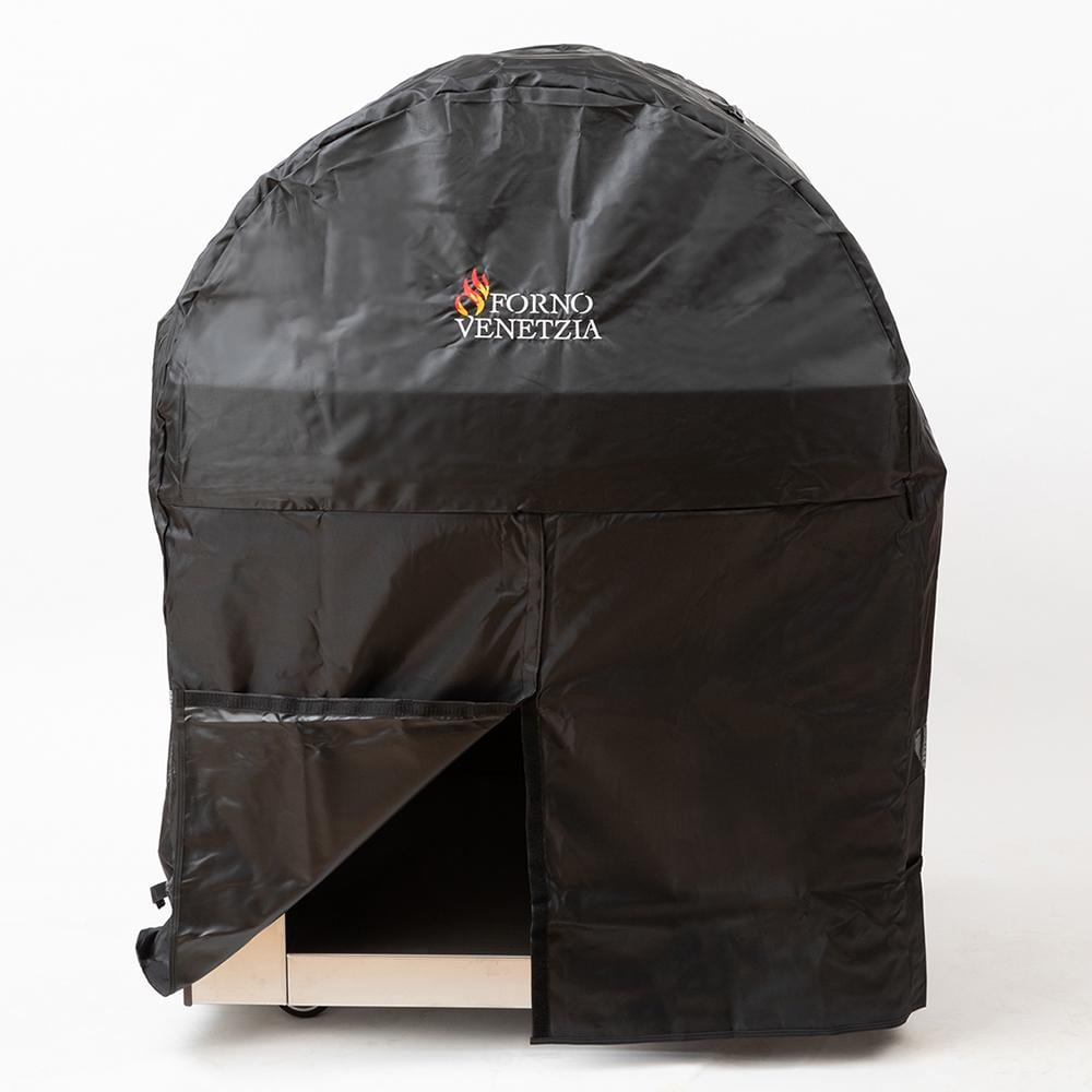 Front View of the Forno Venetzia Cart Pizza Oven Cover FVACOVBELa - FlameOutdoors 