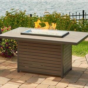 The Outdoor GreatRoom Company 50 Inch Rectangular Fire Pit Table Kenwood - KW-1224-K - Lifestyle 