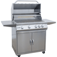 KoKoMo 4 Burner Grill - 32 Inch Stainless Steel Built-In/Freestanding - KO-BAK4BG-NG + KO-BAK4BG-C