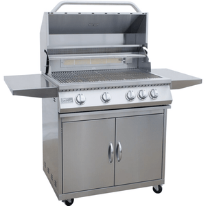 KoKoMo 4 Burner Grill - 32 Inch Stainless Steel Built-In/Freestanding - KO-BAK4BG-NG + KO-BAK4BG-C