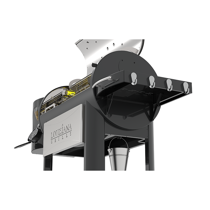 Louisiana Grills Founders Legacy 1200 Pellet Grill Angled View From Bottom