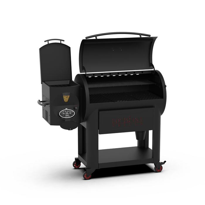 Louisiana Grills LG1200FP Founders Premier 1200 Pellet Grill - 10597 - Open Angled View