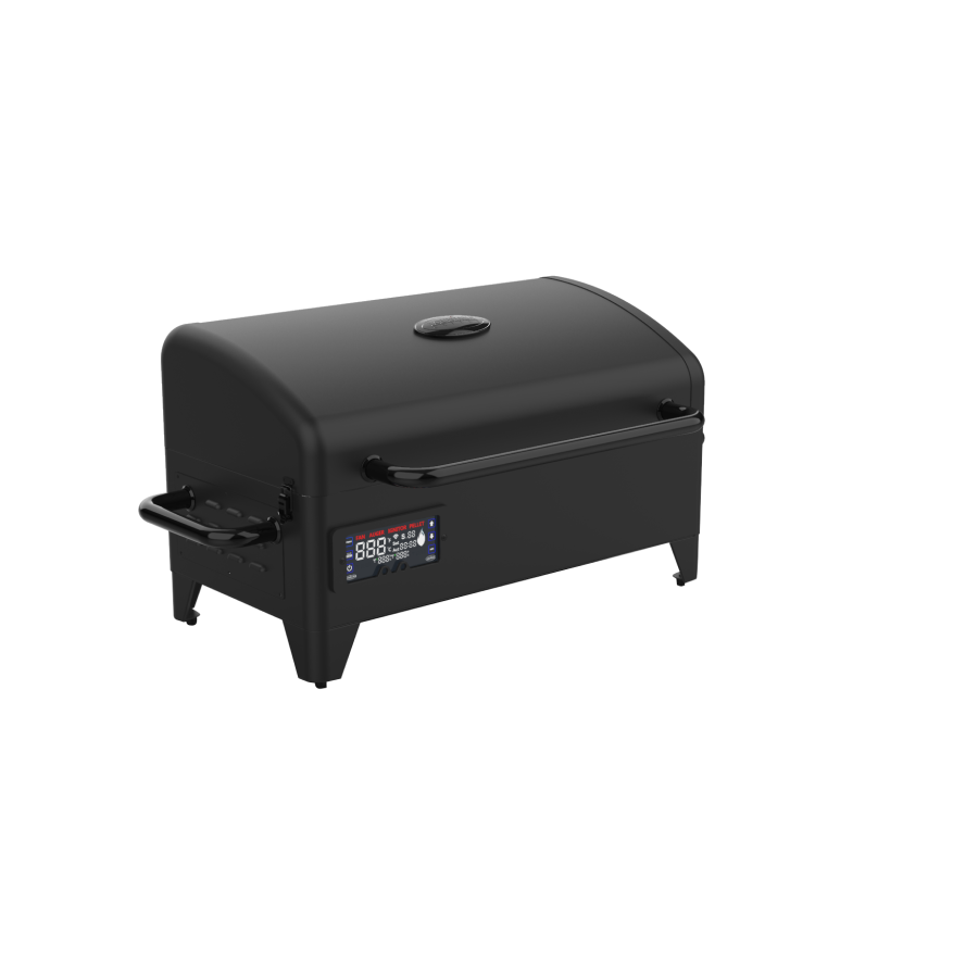 Louisiana Grills 300 Black Label Portable Wood Pellet Grill - 10838 - Angled View