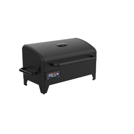 Louisiana Grills 300 Black Label Portable Wood Pellet Grill - 10838 - Angled View