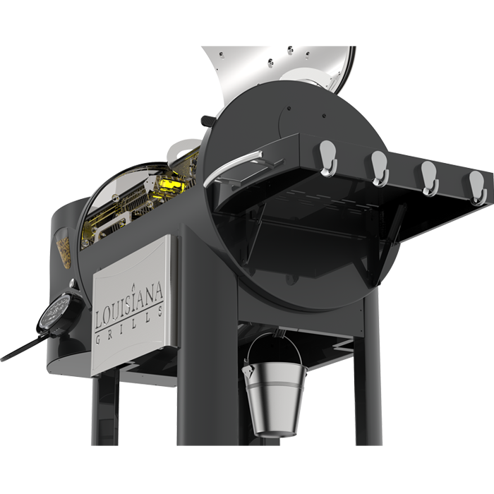 Louisiana Grills Founders Legacy 800 Pellet Grill - 10592 - Angled View from the Bottom