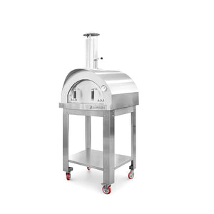 La Piazza Piccolo 33" Wood Fired Pizza Oven - Stainless Steel - Freestanding 