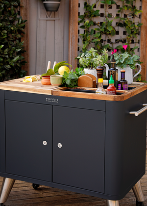 Mobile Preparation Kitchen - Black - HBPKB - Everdure By Heston HBPKB