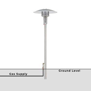 Patio Comfort Permanent Post Natural Gas Infrared Patio Heater - NPC05 SSPP