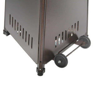 RADtec Allure Series Propane Pyramid Flame Patio Heater - Antique Bronze - PYR-ABP - Wheels