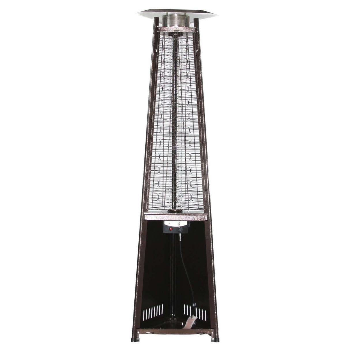 RADtec Allure Series Propane Pyramid Flame Patio Heater - Antique Bronze - PYR-ABP - Rear View