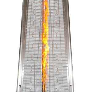 RADtec Allure Series Propane Pyramid Flame Patio Heater - Stainless Steel - PYR-SSP - Flames