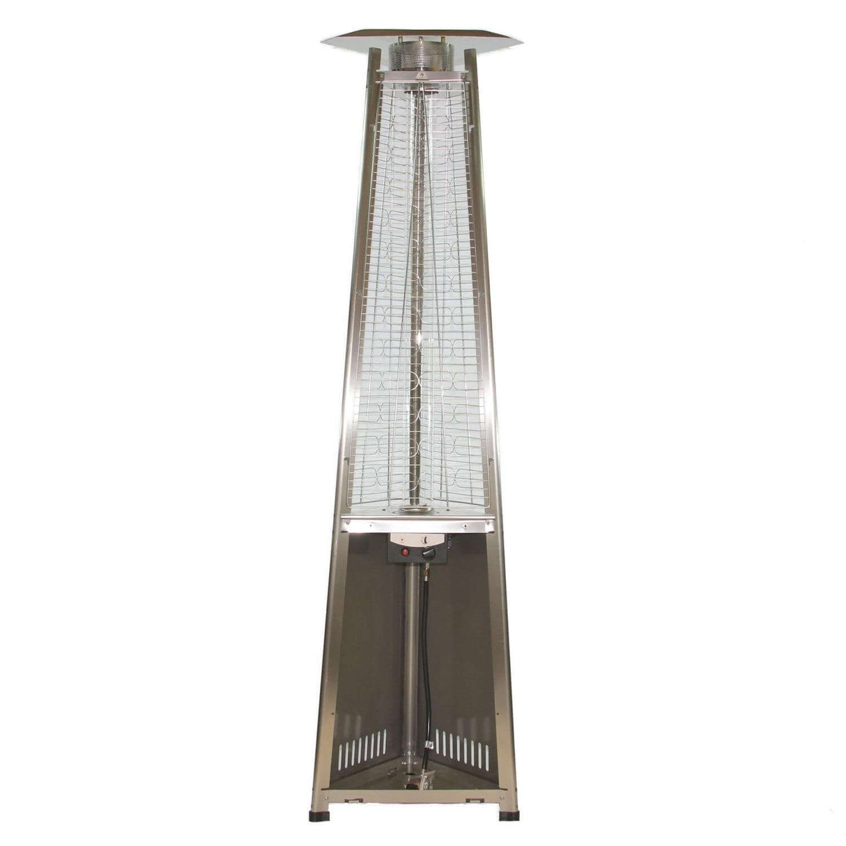 RADtec Allure Series Propane Pyramid Flame Patio Heater - Stainless Steel - PYR-SSP - Rear View