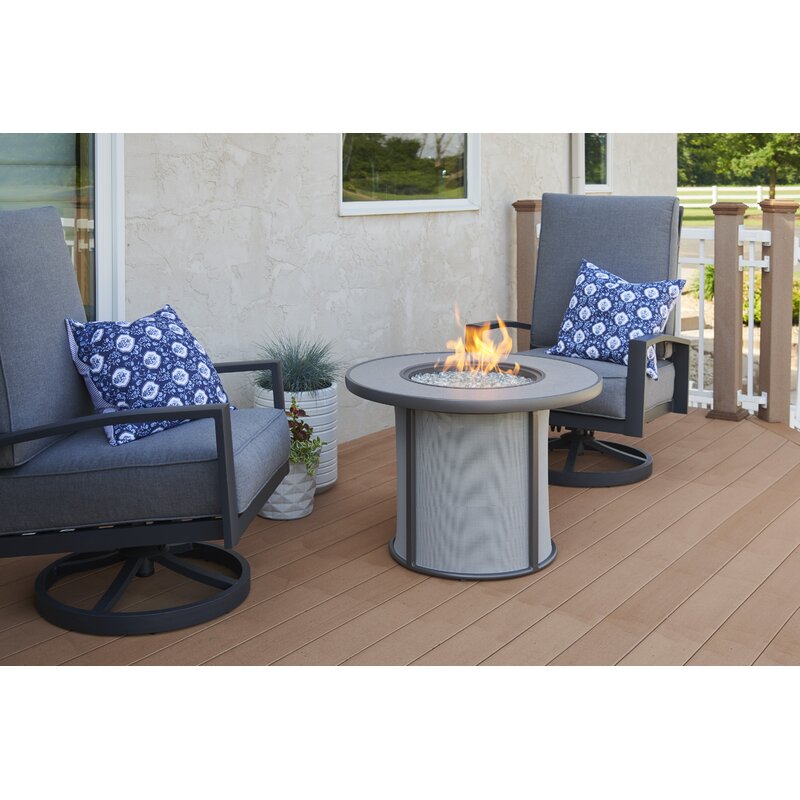 The Outdoor GreatRoom Company Stonefire Fire Pit w/Dora Grey Base - SF-32-GREY-K - Lifestyle