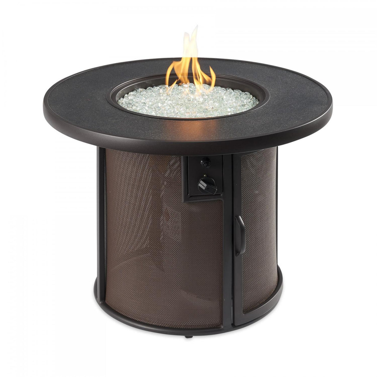 The Outdoor GreatRoom Company Stonefire Fire Pit w/Dora Brown Base - SF-32-K - Front View 
