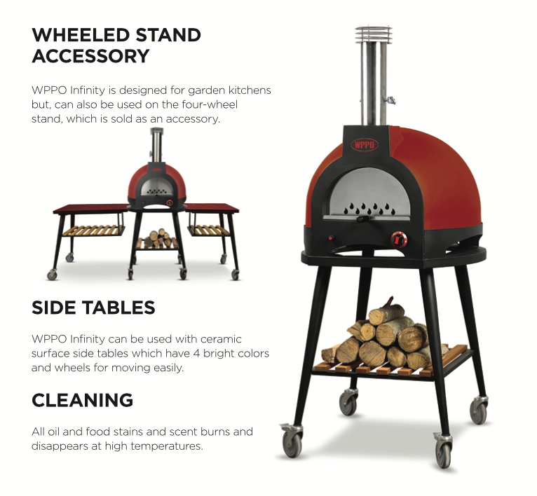 WPPO Infinity 50-Inch Hybrid Wood/Gas Pizza Oven - Dual Fuel - WKI50-RR