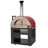 Forno Venetzia Torino 300 62-Inch Countertop Wood-Fired Pizza Oven - Red - FlameOutdoors