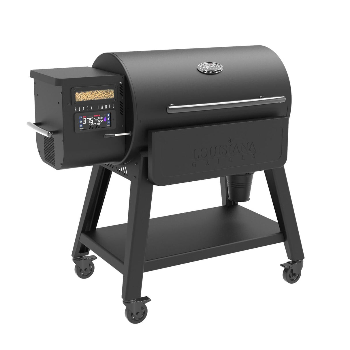 Louisiana Grills - 10639 - LG1000BL Black Label Series Pellet Grill - Angled Left