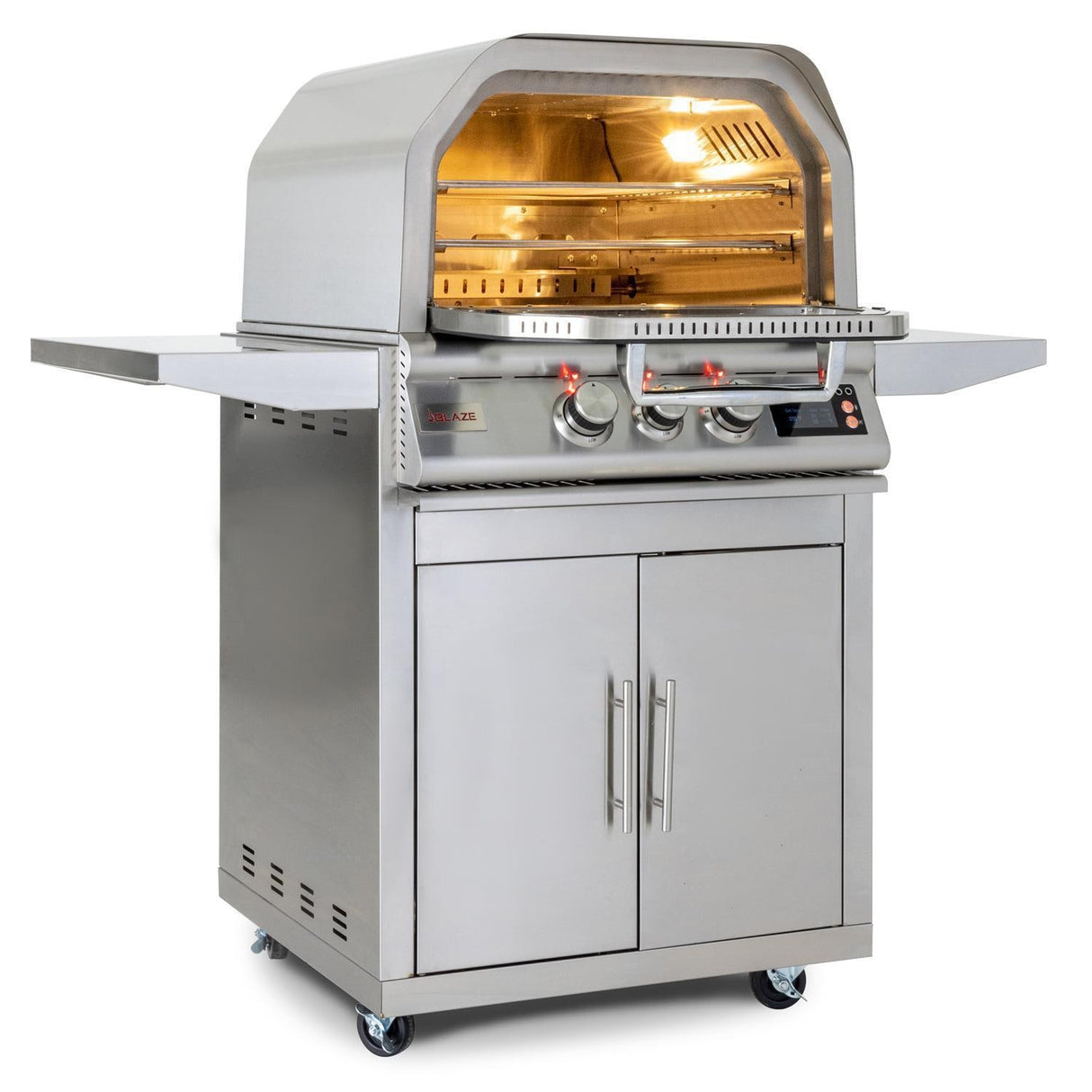 Blaze 26-Inch Gas Outdoor Pizza Oven w/Rotisserie BLZ-26-PZOVN-NG + BLZ-26-PZOVN-CART