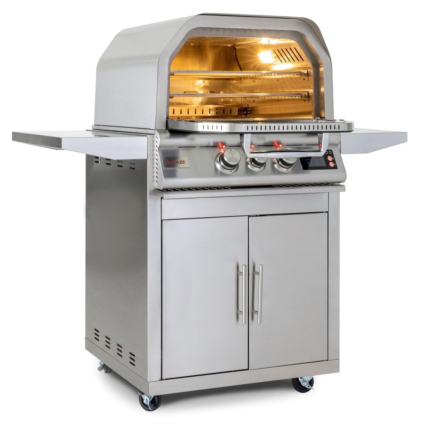 Blaze 26-Inch Gas Outdoor Pizza Oven w/Rotisserie BLZ-26-PZOVN-NG + BLZ-26-PZOVN-CART