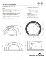 Chicago Brick Oven CBO-1000 Built-In Wood Fired Commercial Outdoor Pizza Oven DIY Kit CBO-O-KIT-1000