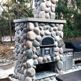 Chicago Brick Oven CBO-750 Pre-Assembled Hybrid Gas & Wood Pizza Oven CBO-O-KIT-750-HYB-NG