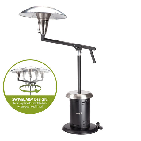 Cuisinart Perfect Position Propane Patio Heater - COH-400 - Swivel Demonstration Image 