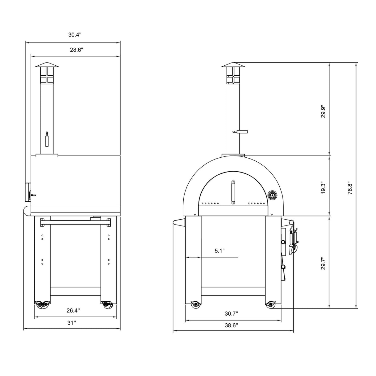 Empava PG06 Outdoor Wood Fired Pizza Oven - EMPV-PG06