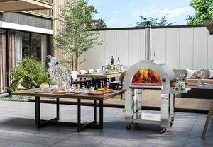 Empava PG05 Outdoor Wood Fired Pizza Oven w/Side Table - 800°F Max - EMPV-PG05