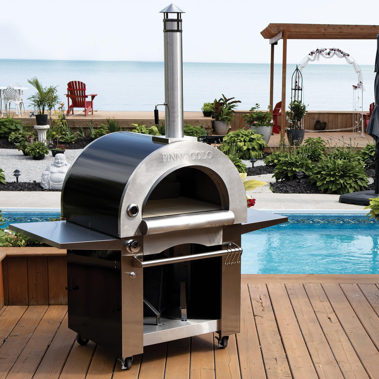 Pinnacolo Ibrido 32" Hybrid Gas/Wood Outdoor Pizza Oven - PPO-1-03