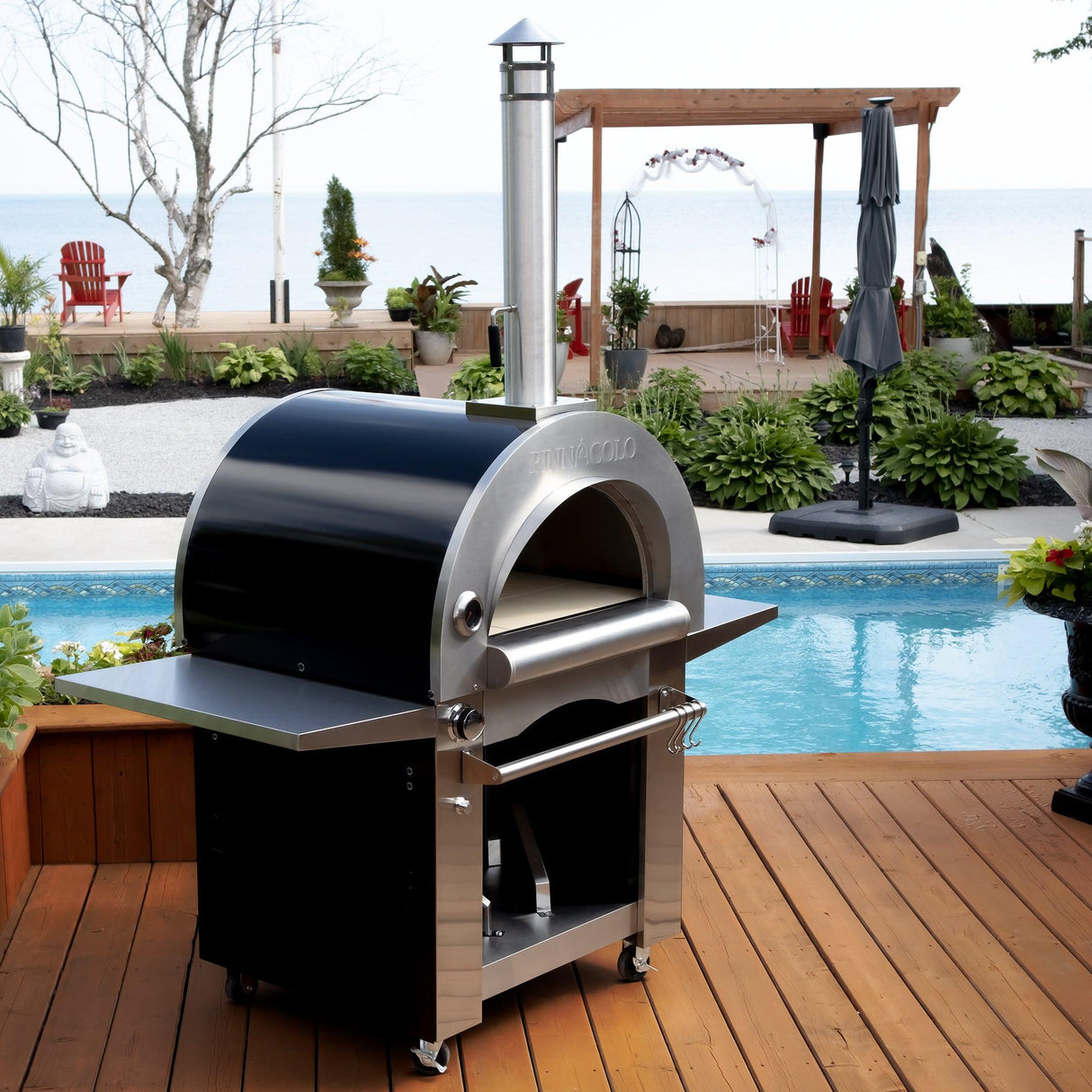 Pinnacolo Ibrido 32" Hybrid Gas/Wood Outdoor Pizza Oven - PPO-1-03