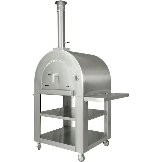 Hanover 35-Inch Wood-Fired Pizza Oven with Dome & Cart - HPZ100