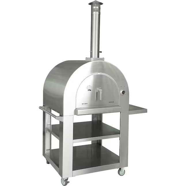 Hanover 35-Inch Wood-Fired Pizza Oven with Dome & Cart - HPZ100