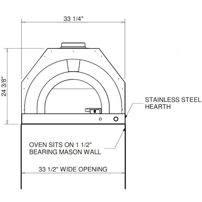 HPC Fire Inspired Di Napoli 40-Inch Gas/Wood Fired Pizza Oven DIY Kit - FDP-DiNapoli/RTF-EI-LP