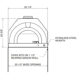 HPC Fire Inspired Di Napoli 40-Inch Gas/Wood Fired Pizza Oven DIY Kit - FDP-DiNapoli/RTF-EI-LP